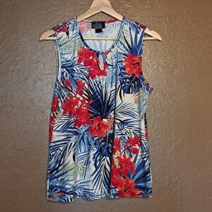 Floral Sleeveless Top Size Medium
